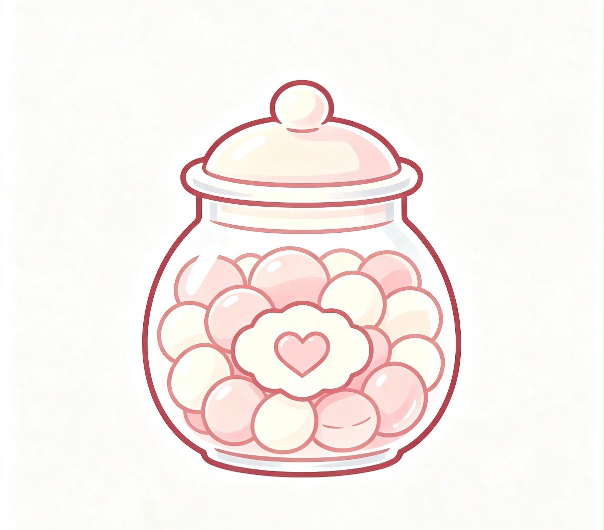 Jar filled with sweets