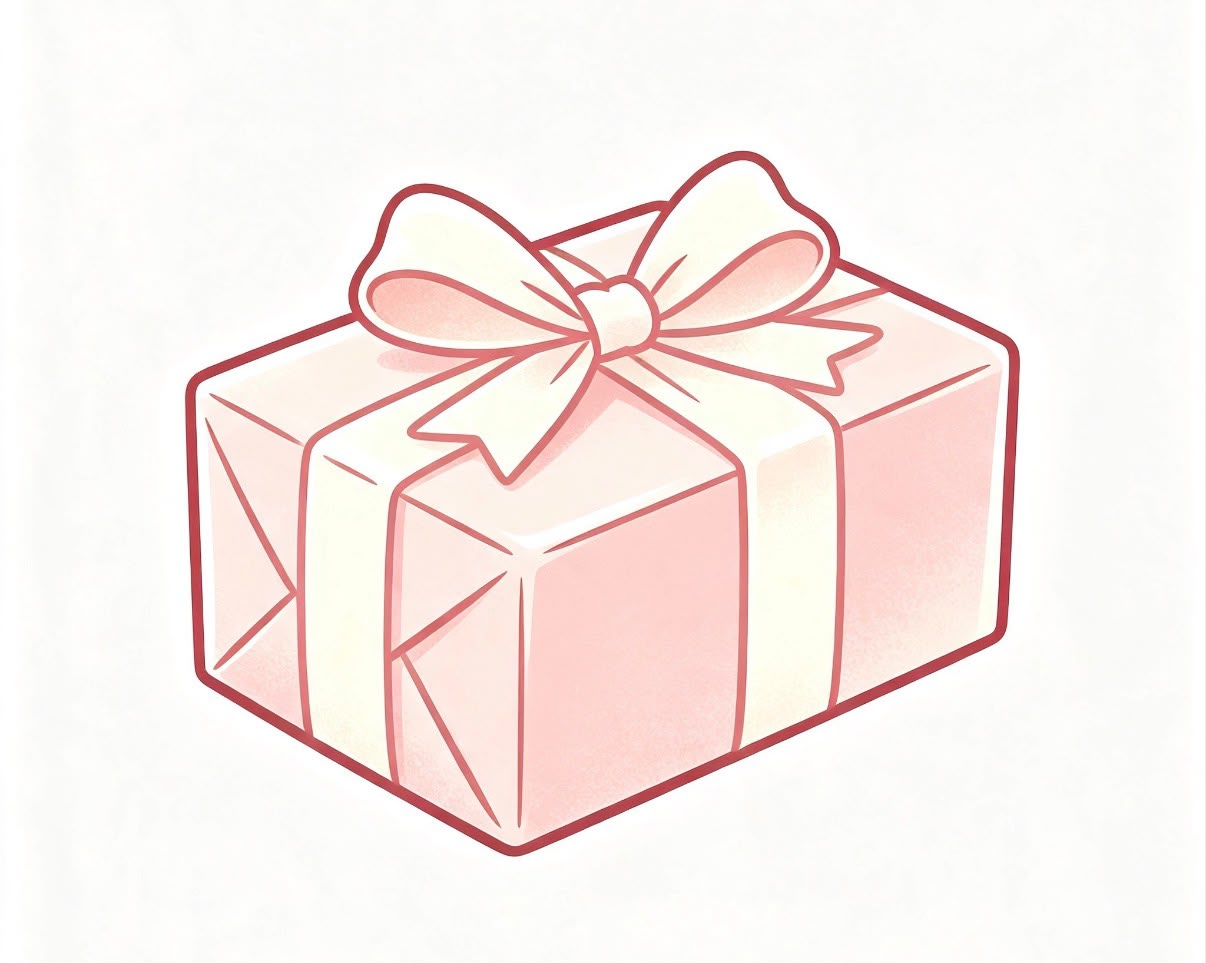 Gift package tied with a bow